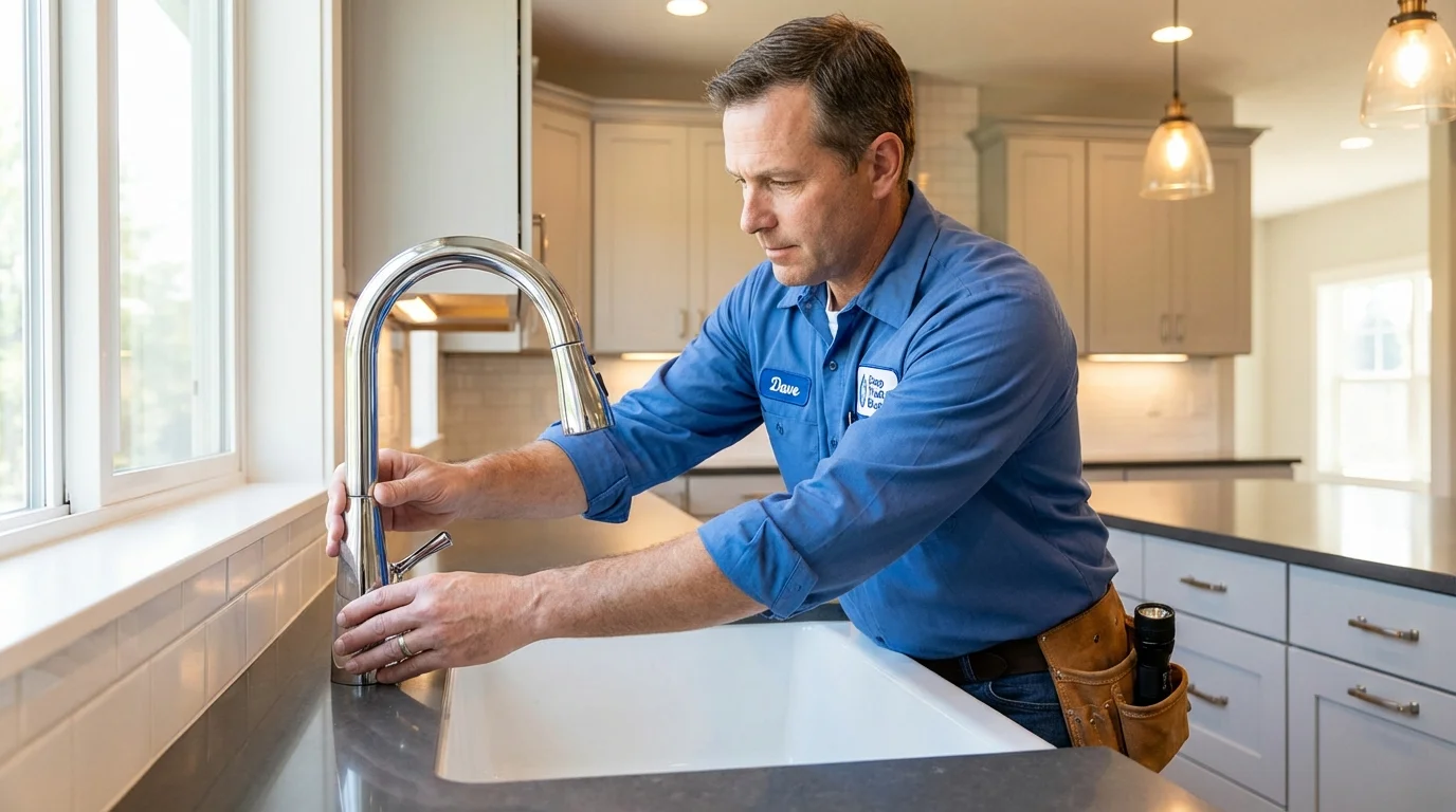 Kitchen faucet installation by Johns Plumbing LLC in Baden